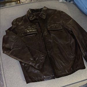 Vintage brown leather jacket